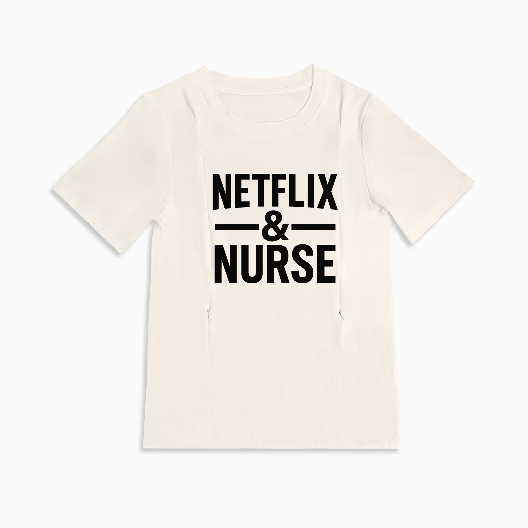 Baby Shower Gift for Mom | Netflix and Nurse Breastfeeding T-Shirt