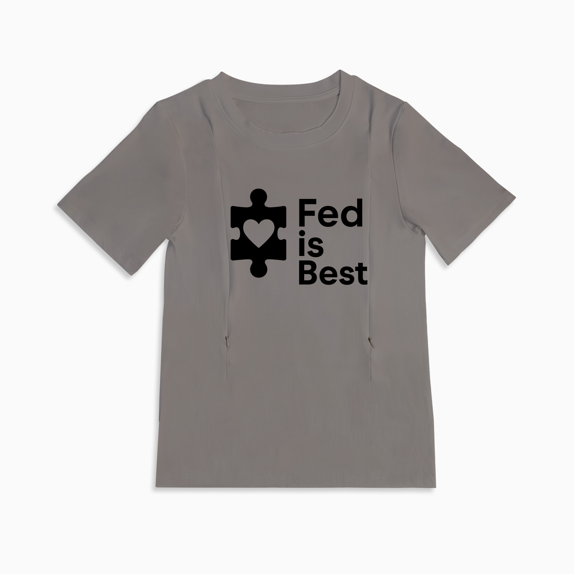 Totkeeps "Fed Is Best" Tee | The Perfect Zipper Nursing Shirt