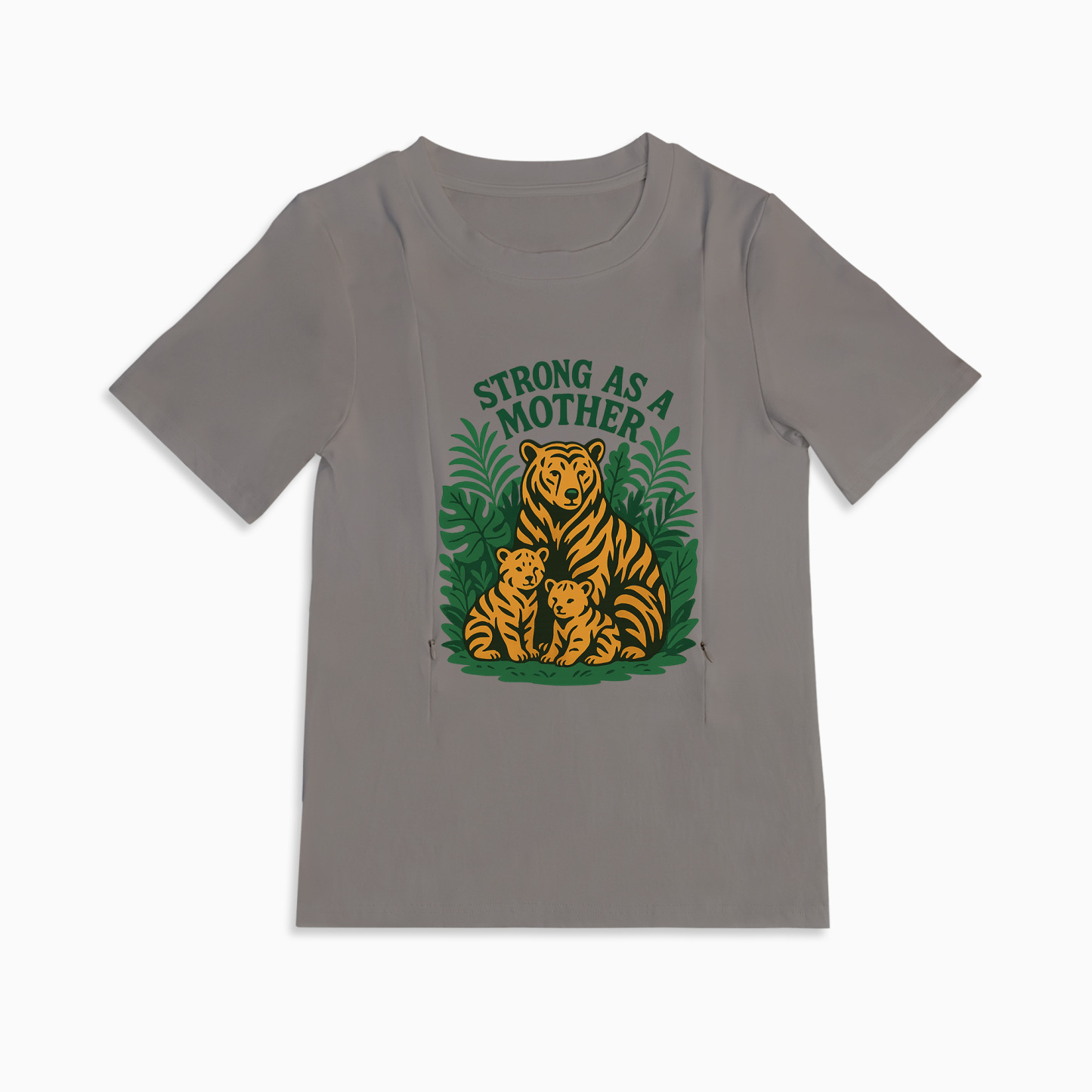 Zipper Nursing Top for Breastfeeding | Strong as a Mother Graphic