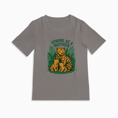 Zipper Nursing Top for Breastfeeding | Strong as a Mother Graphic