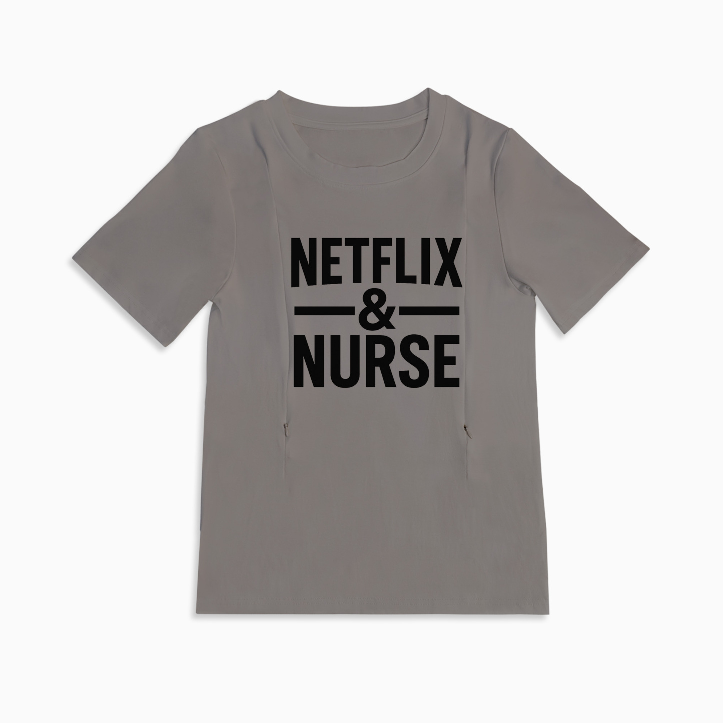 Baby Shower Gift for Mom | Netflix and Nurse Breastfeeding T-Shirt