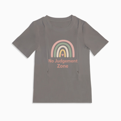 "No Judgement Zone" Tee | The Perfect Zippered Shirt for Nursing