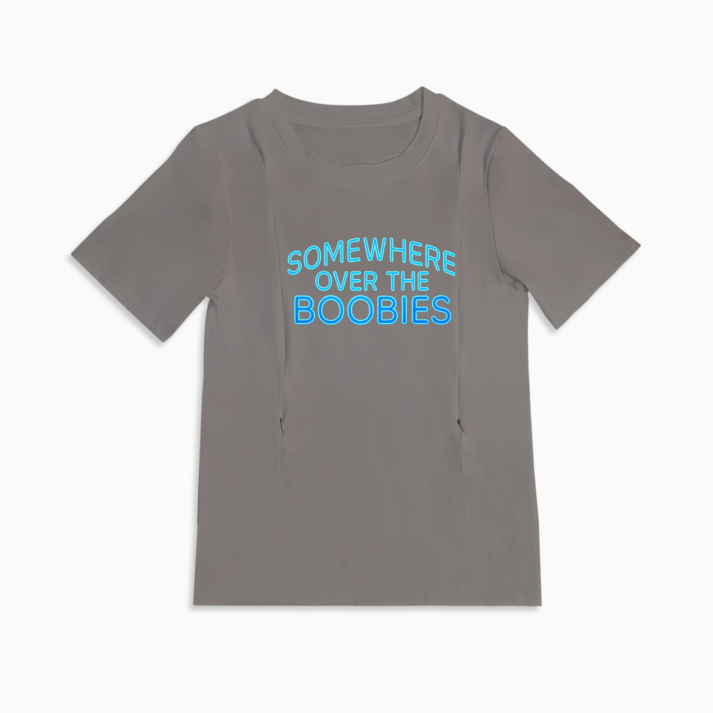 "Somewhere Over the Boobies" | The Perfect Funny Zippered Nursing Shirt
