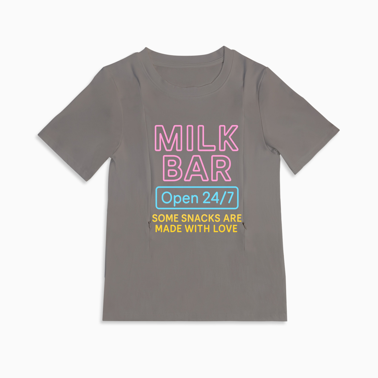 Zipper Nursing Shirt for Breastfeeding Moms | Snacks Made with Love