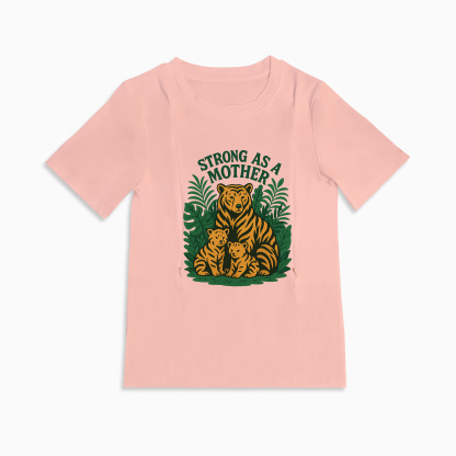 Zipper Nursing Top for Breastfeeding | Strong as a Mother Graphic