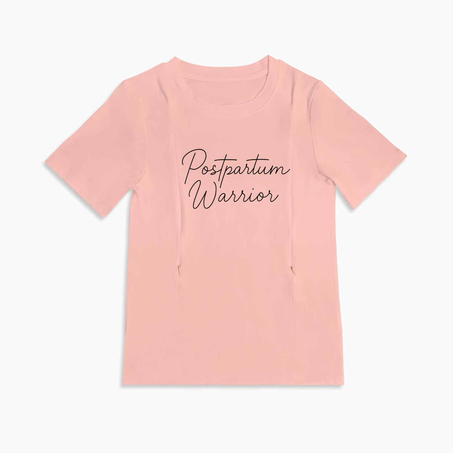 Postpartum Warrior Tee | Functional Nursing Top with Side Zippers