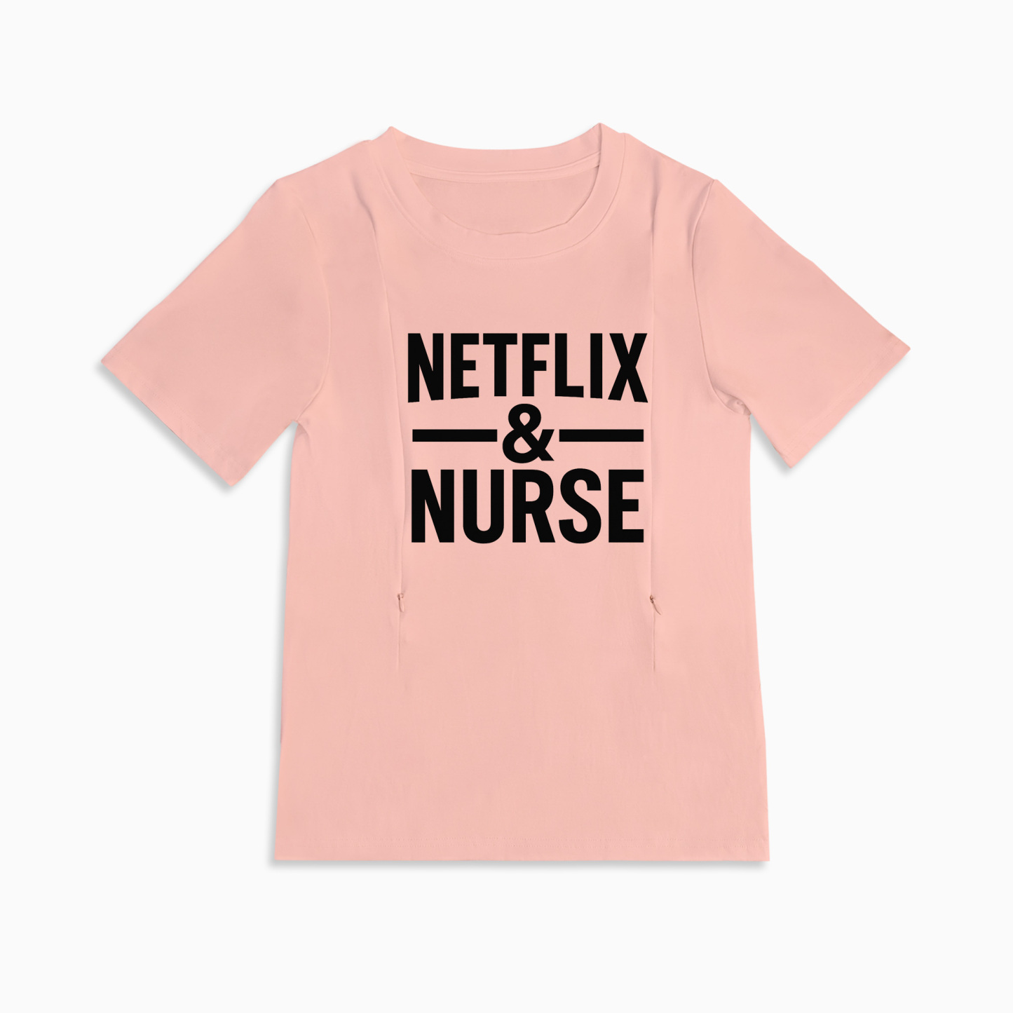 Baby Shower Gift for Mom | Netflix and Nurse Breastfeeding T-Shirt