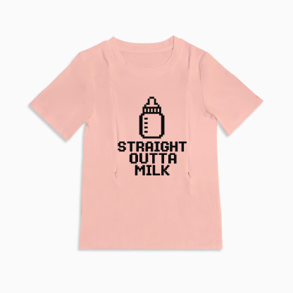 Baby Shower Gift for Mom | Straight Outta Milk Breastfeeding T-Shirt