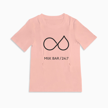 New Mom Gift | 24/7 Milk Bar Zipper Nursing Shirt | Soft Cotton