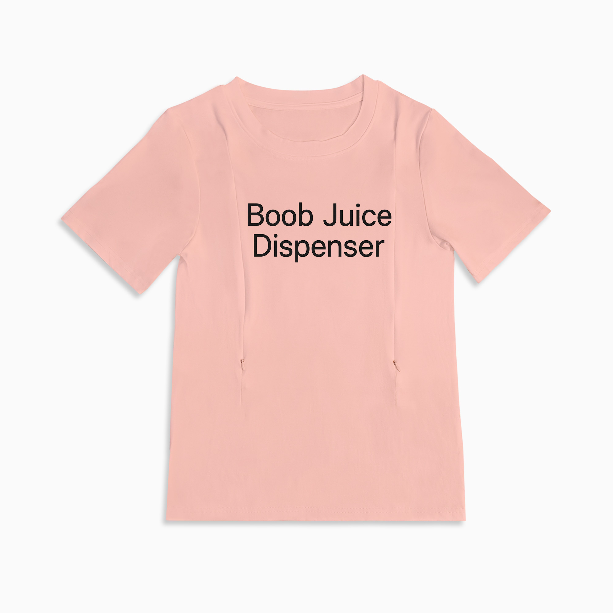 New Mom Gift | Boob Juice Dispenser Zipper Nursing Shirt | Soft Cotton
