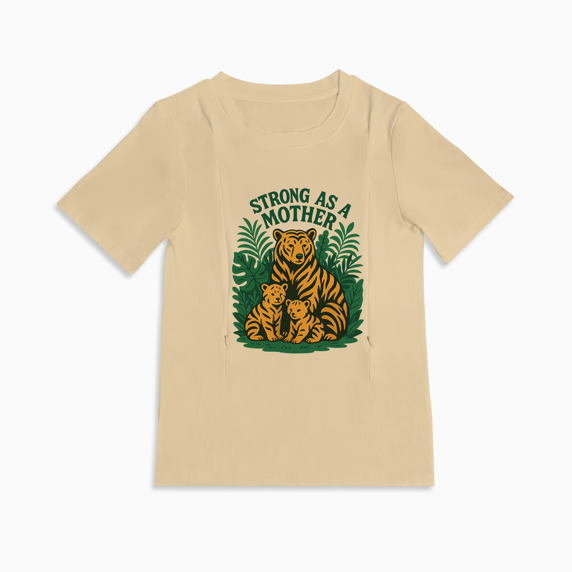 Zipper Nursing Top for Breastfeeding | Strong as a Mother Graphic