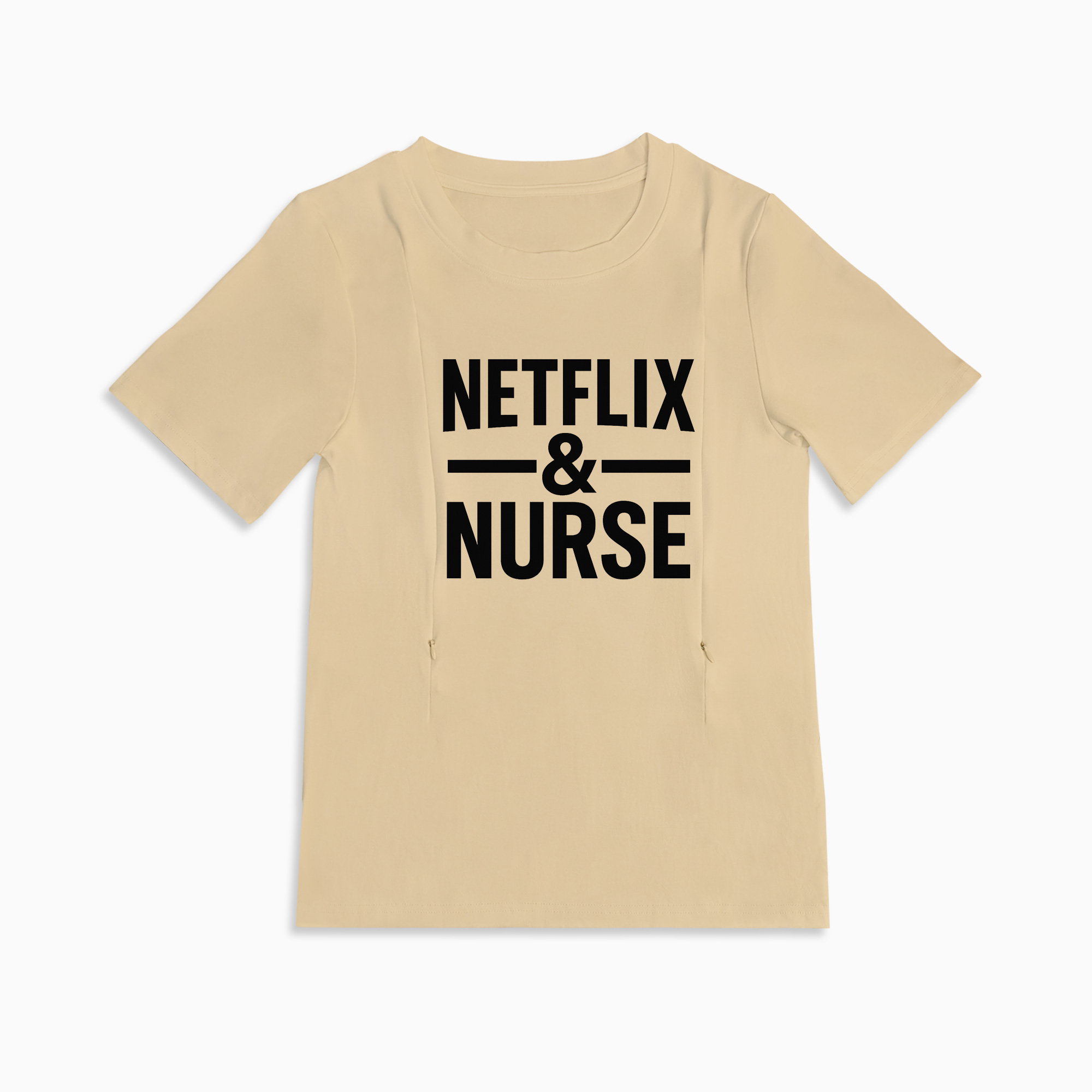 Baby Shower Gift for Mom | Netflix and Nurse Breastfeeding T-Shirt