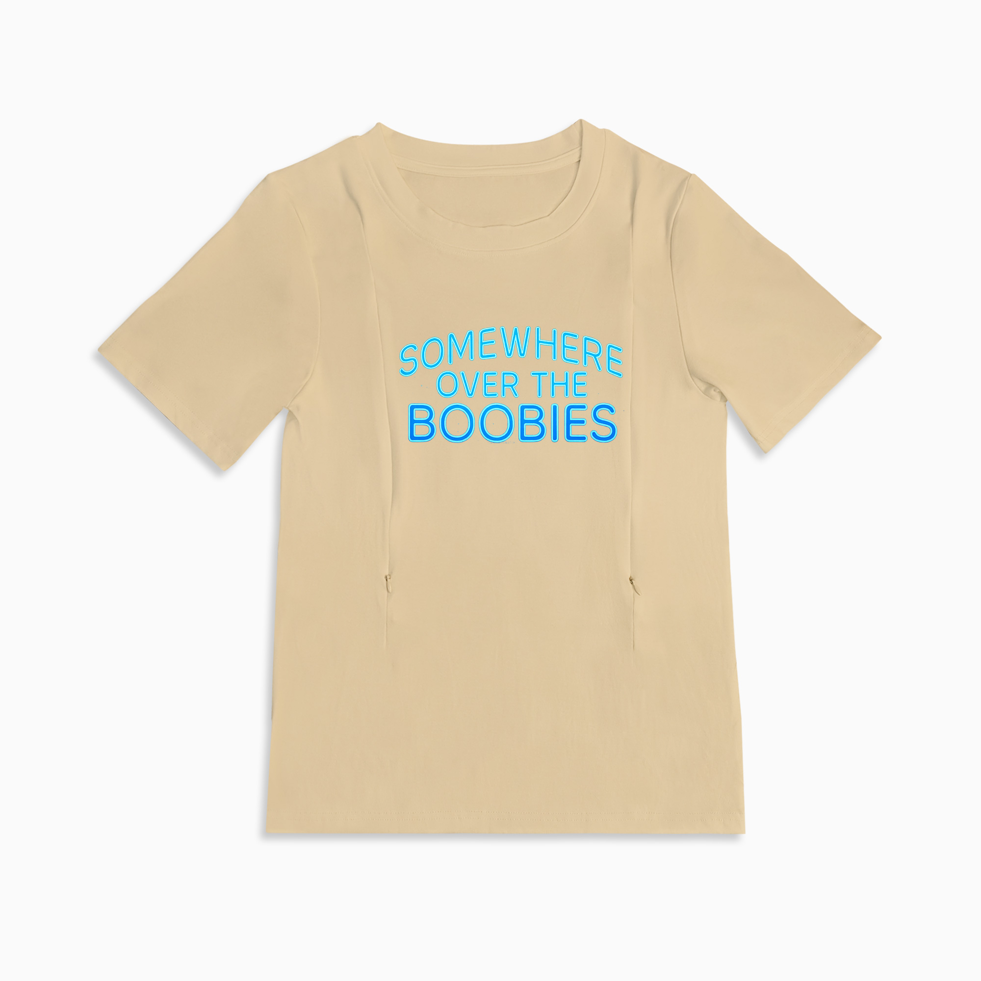 "Somewhere Over the Boobies" | The Perfect Funny Zippered Nursing Shirt