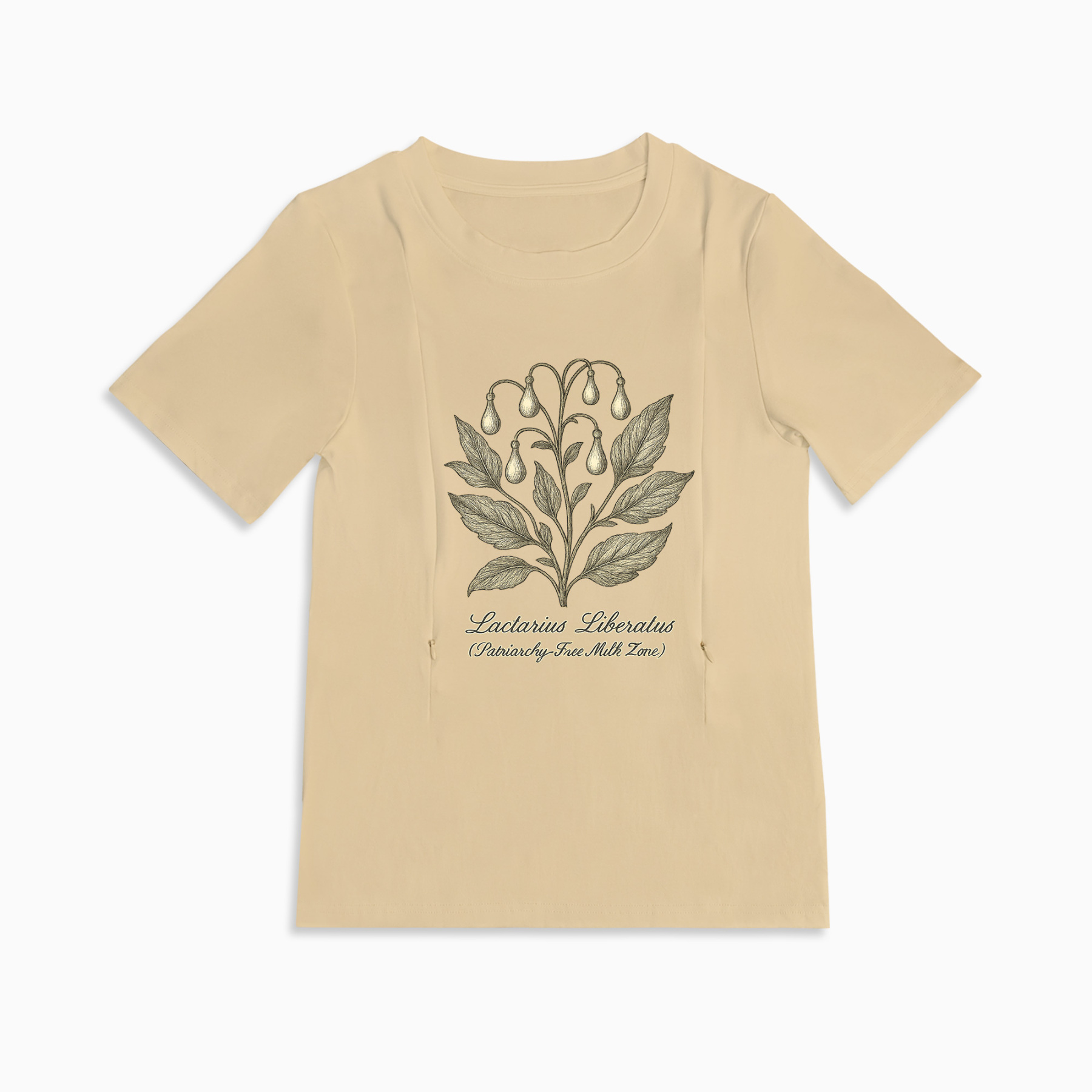 Postpartum Tee for Nursing | Patriarchy-Free Milk Zone | Cotton