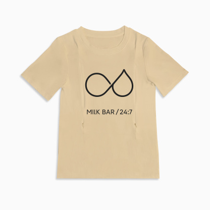 New Mom Gift | 24/7 Milk Bar Zipper Nursing Shirt | Soft Cotton