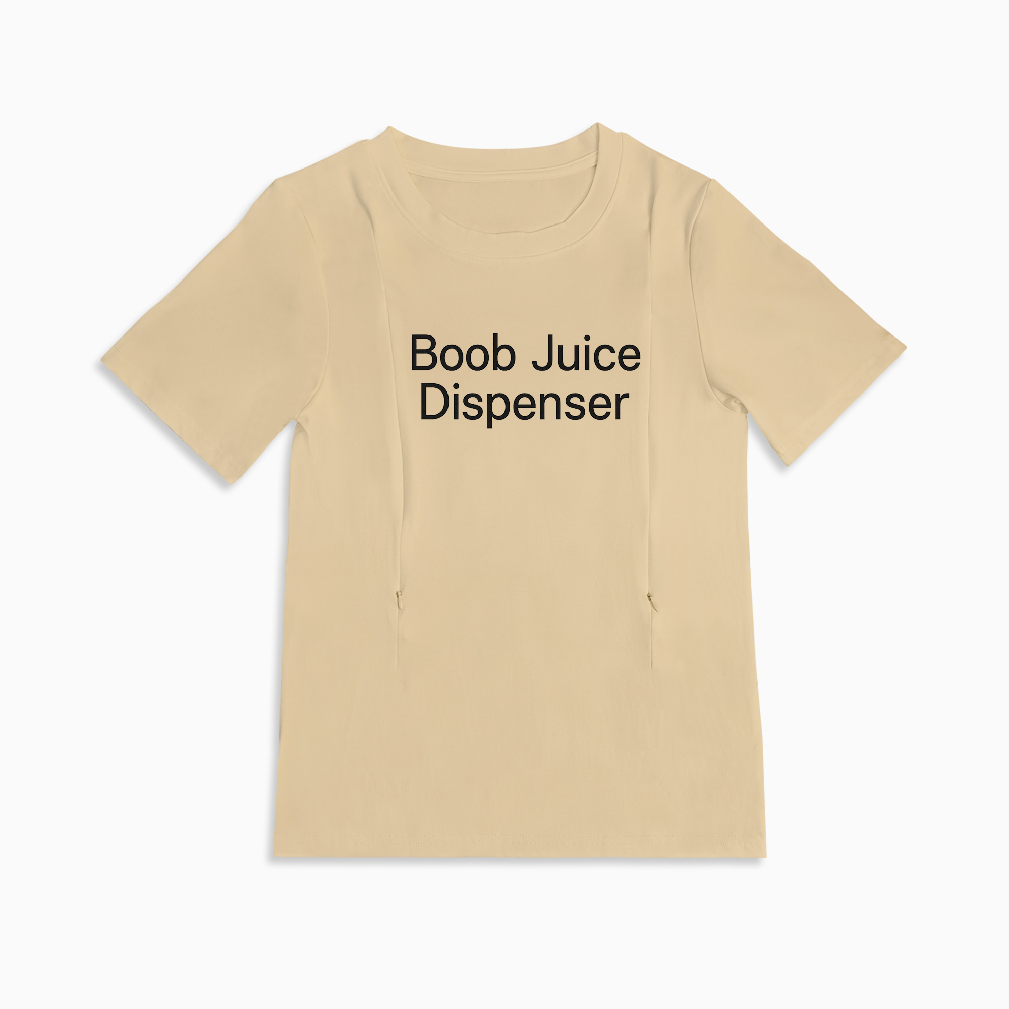 New Mom Gift | Boob Juice Dispenser Zipper Nursing Shirt | Soft Cotton