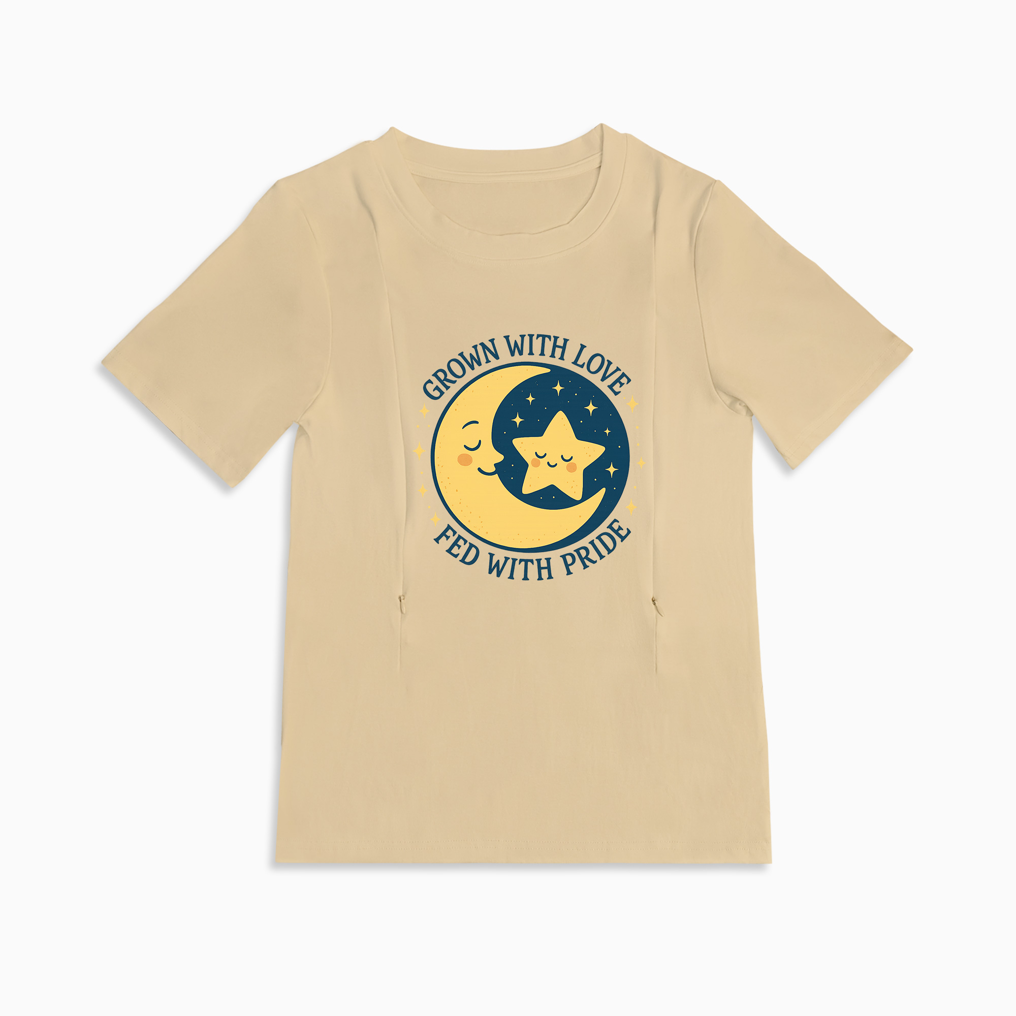 "Grown with Love" Tee for Nursing Moms | Side Zip for Easy Feeding