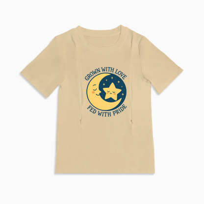 "Grown with Love" Tee for Nursing Moms | Side Zip for Easy Feeding