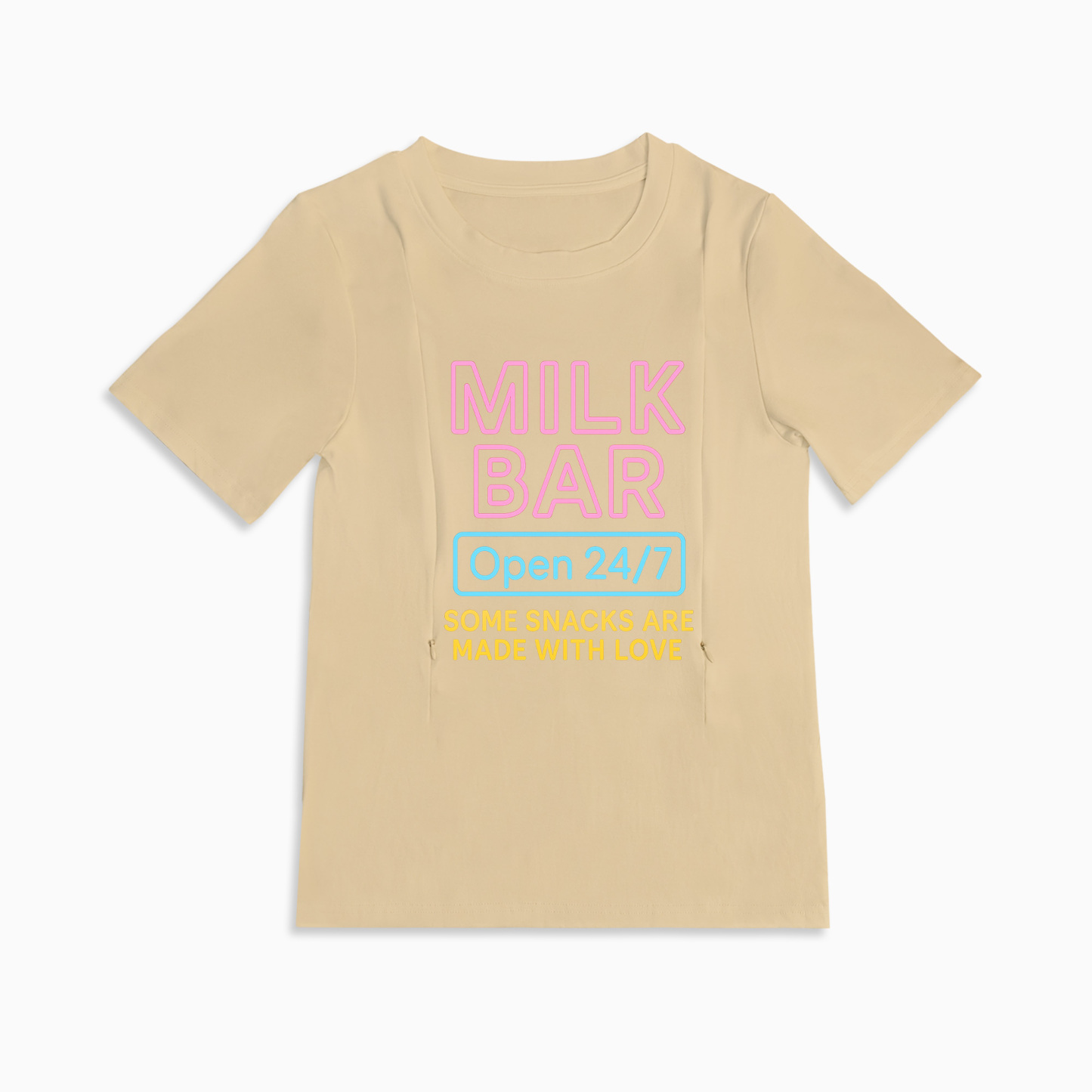 Zipper Nursing Shirt for Breastfeeding Moms | Snacks Made with Love