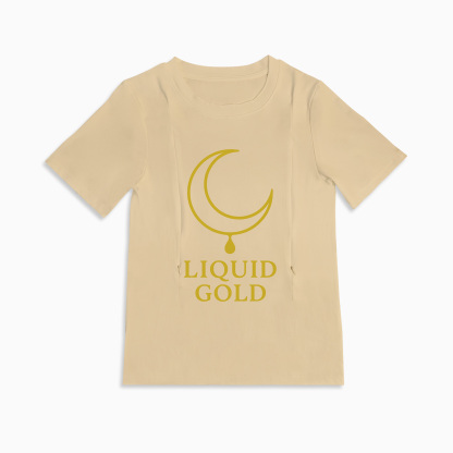 Totkeeps "liquid Gold" Tee | The Perfect Zipper Nursing Shirt