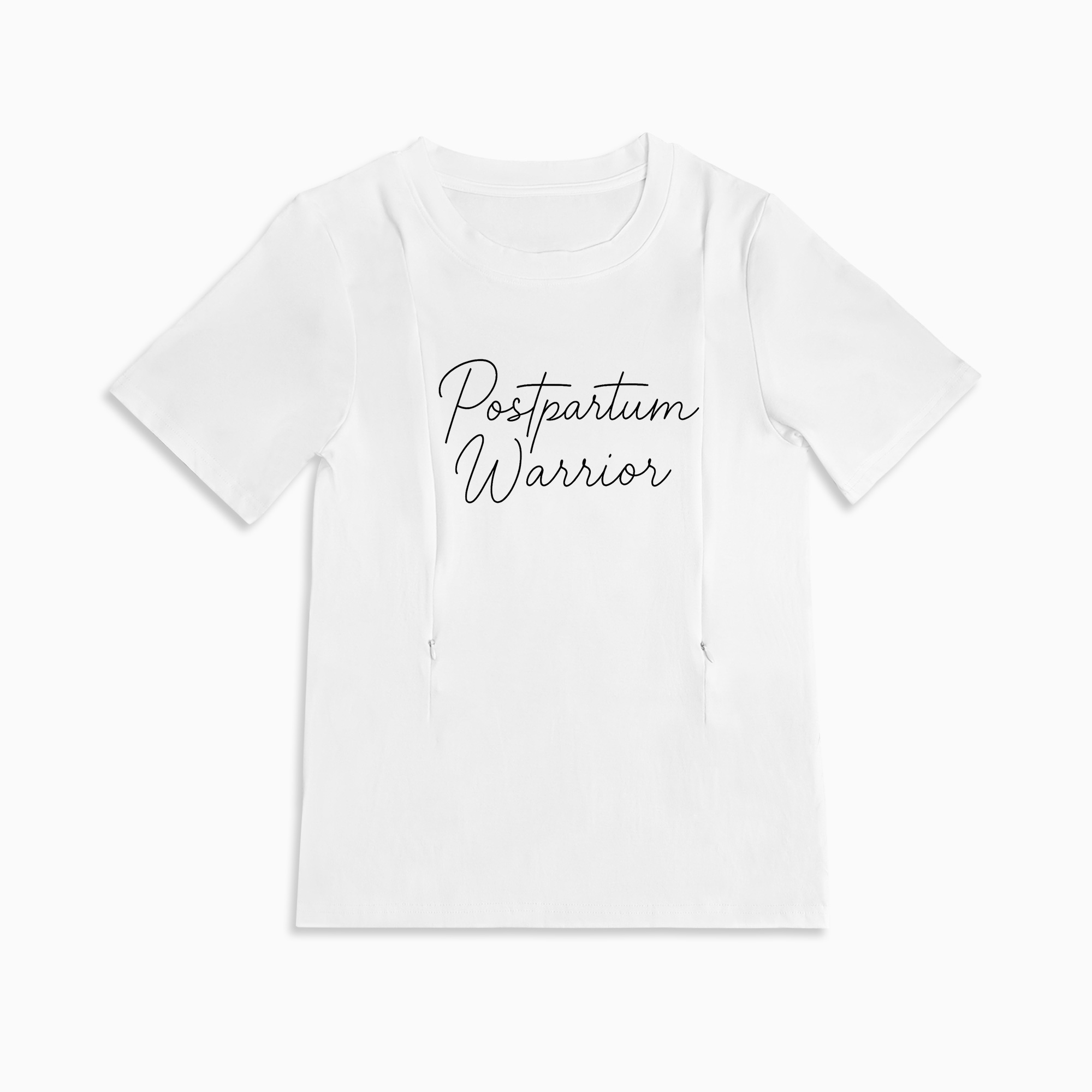 Postpartum Warrior Tee | Functional Nursing Top with Side Zippers