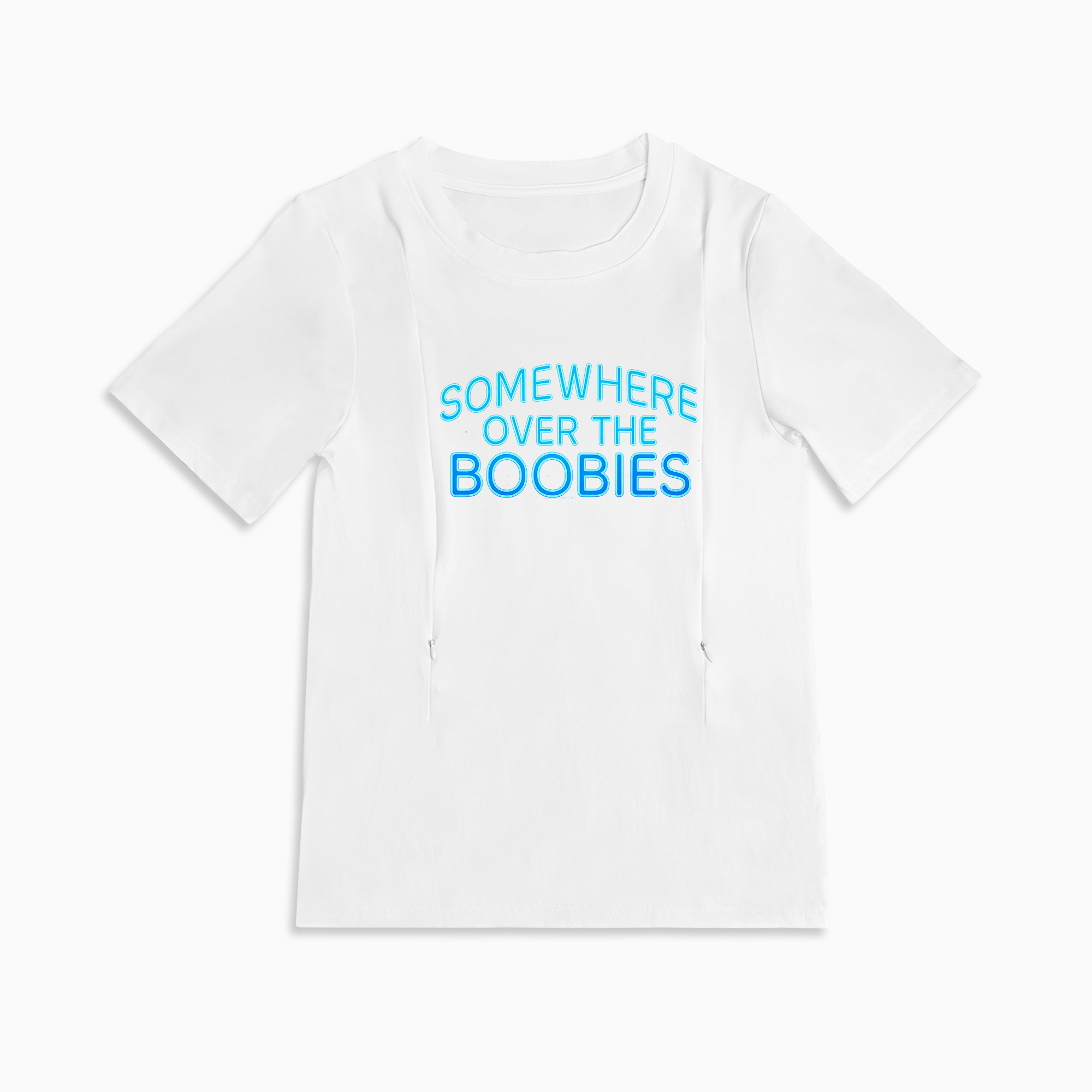 "Somewhere Over the Boobies" | The Perfect Funny Zippered Nursing Shirt