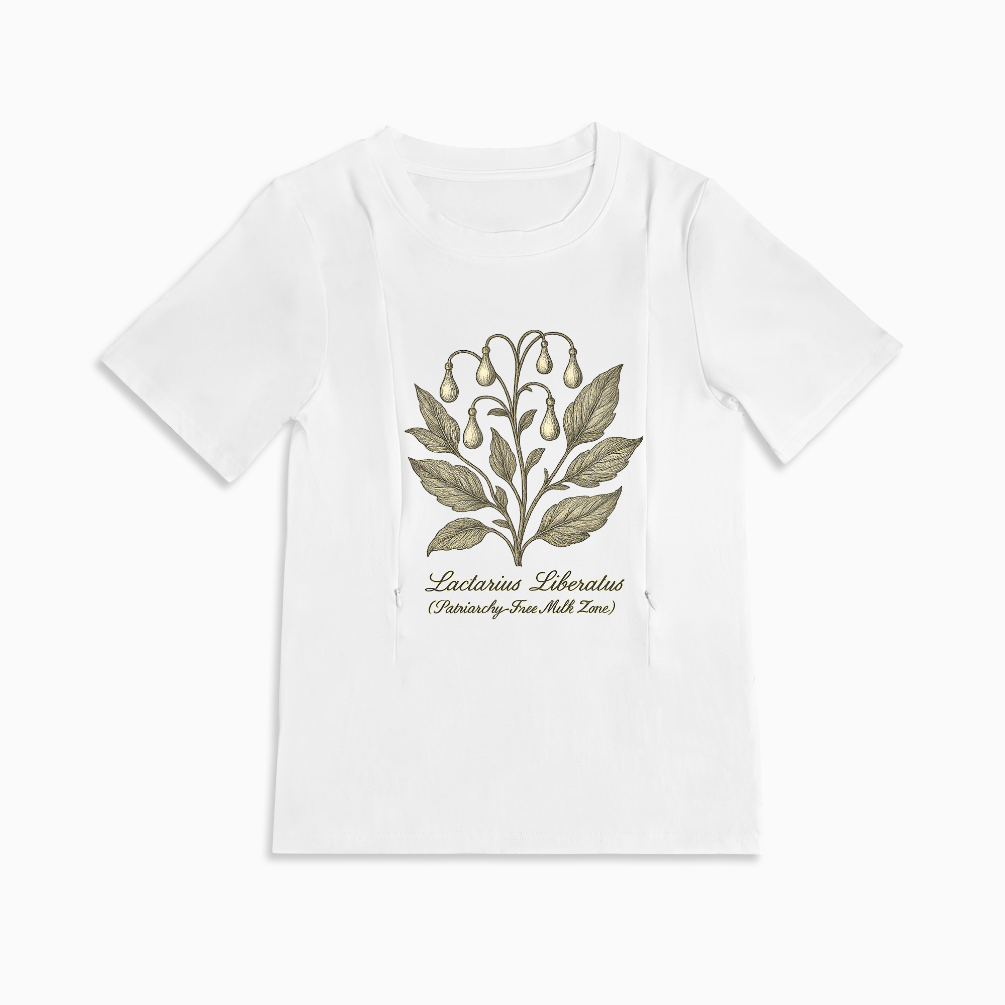 Postpartum Tee for Nursing | Patriarchy-Free Milk Zone | Cotton