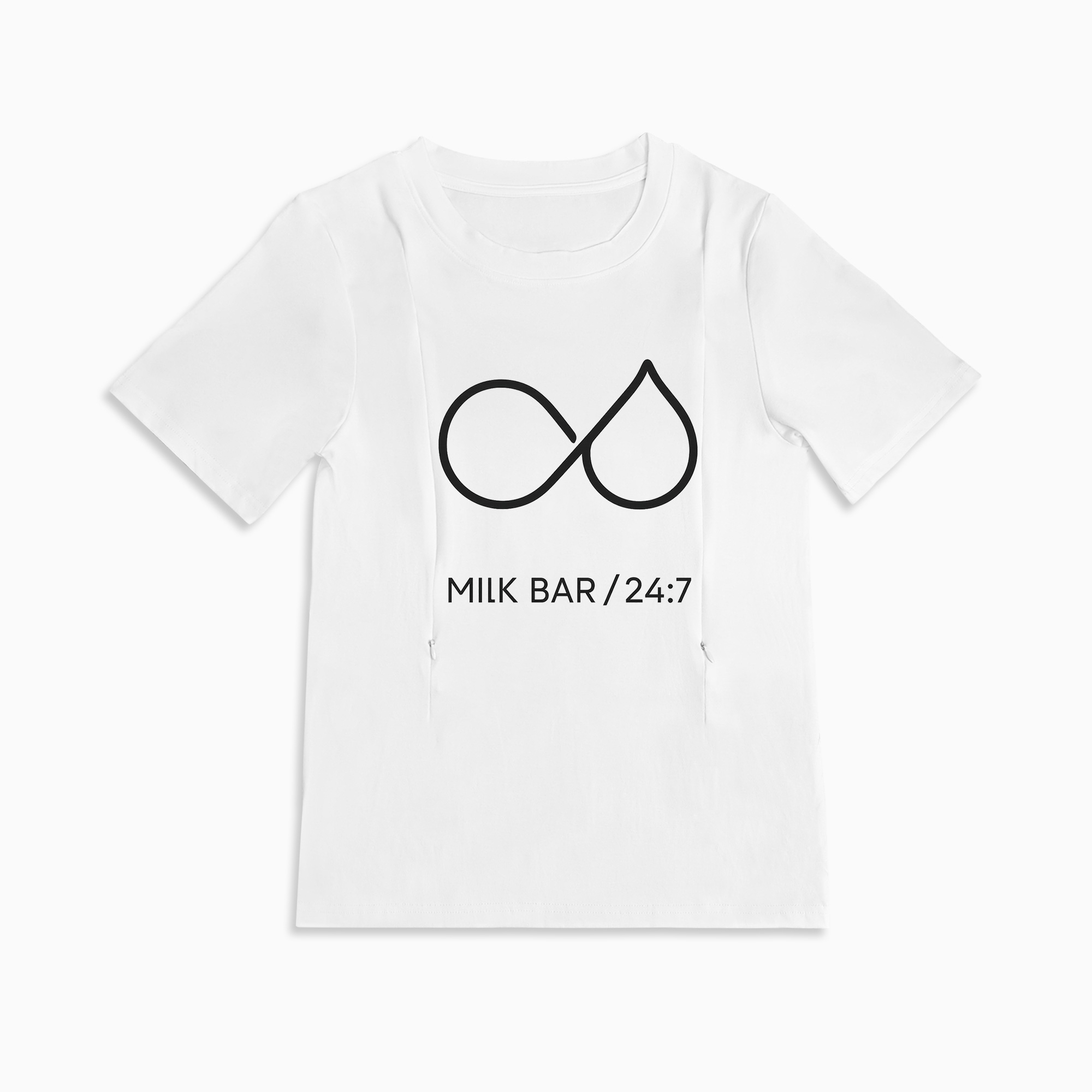 New Mom Gift | 24/7 Milk Bar Zipper Nursing Shirt | Soft Cotton