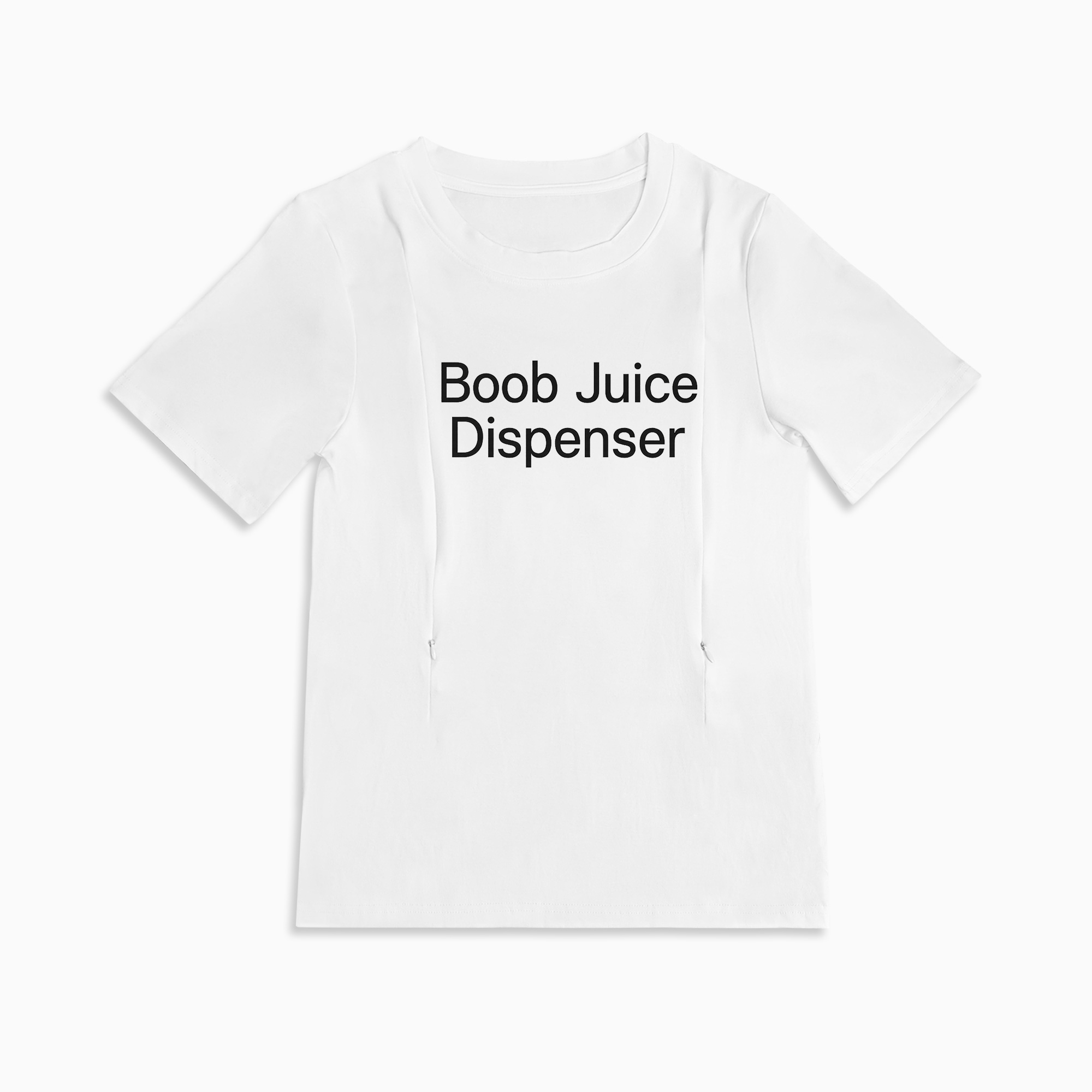 New Mom Gift | Boob Juice Dispenser Zipper Nursing Shirt | Soft Cotton