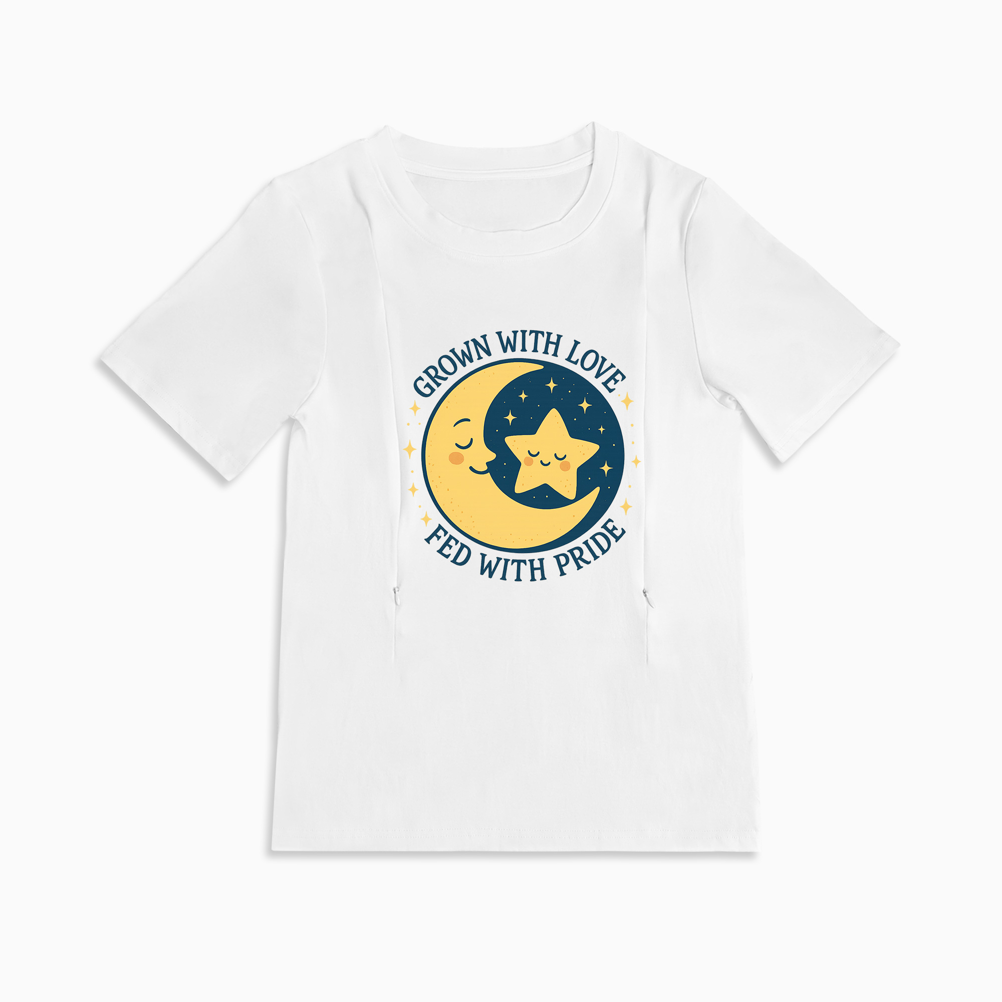 "Grown with Love" Tee for Nursing Moms | Side Zip for Easy Feeding