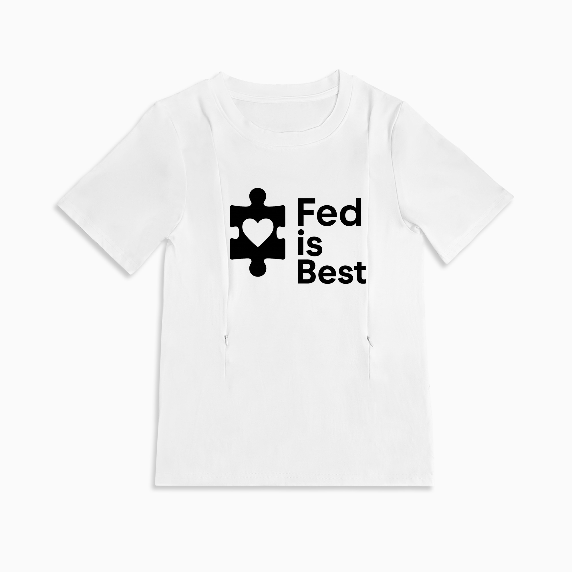 Totkeeps "Fed Is Best" Tee | The Perfect Zipper Nursing Shirt