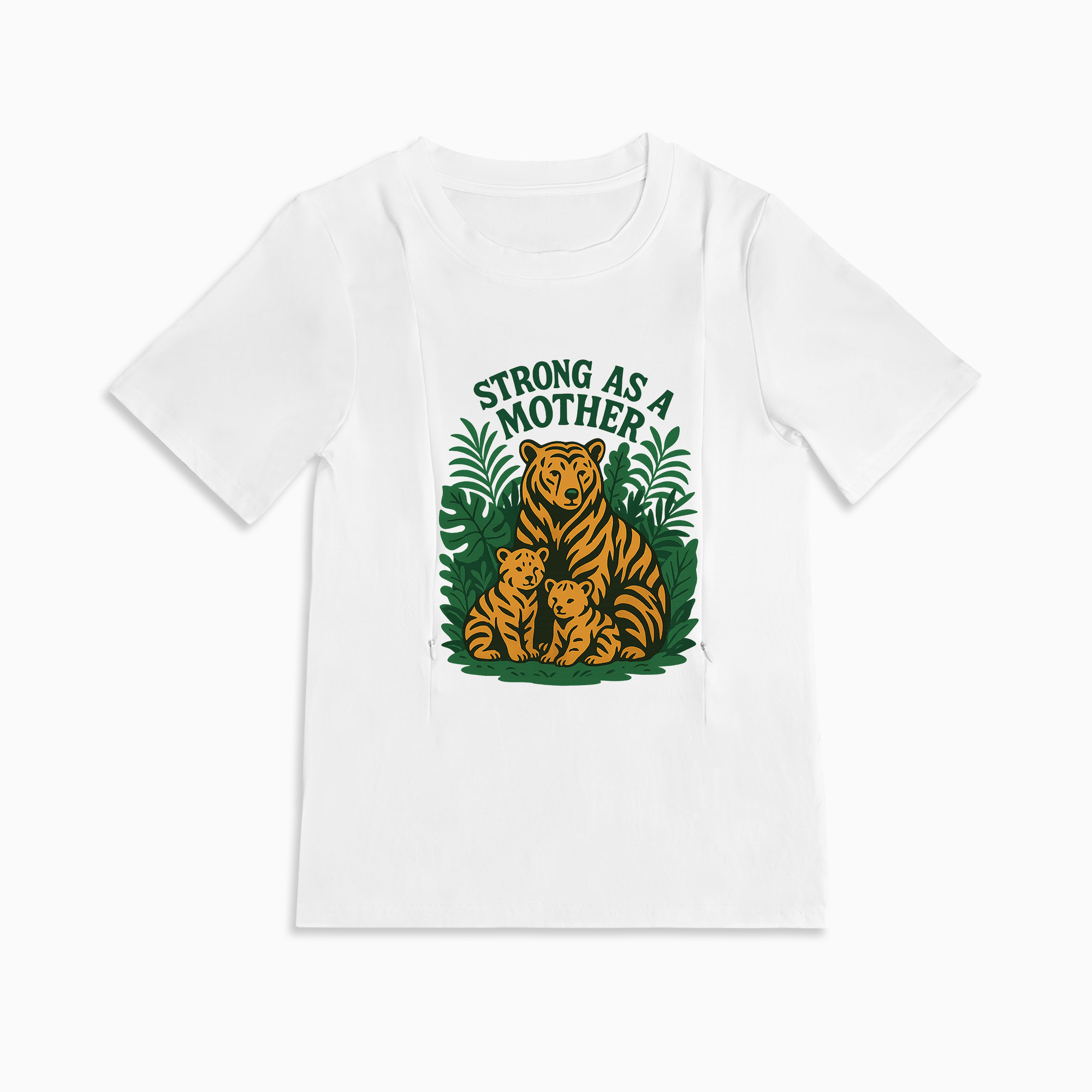 Zipper Nursing Top for Breastfeeding | Strong as a Mother Graphic