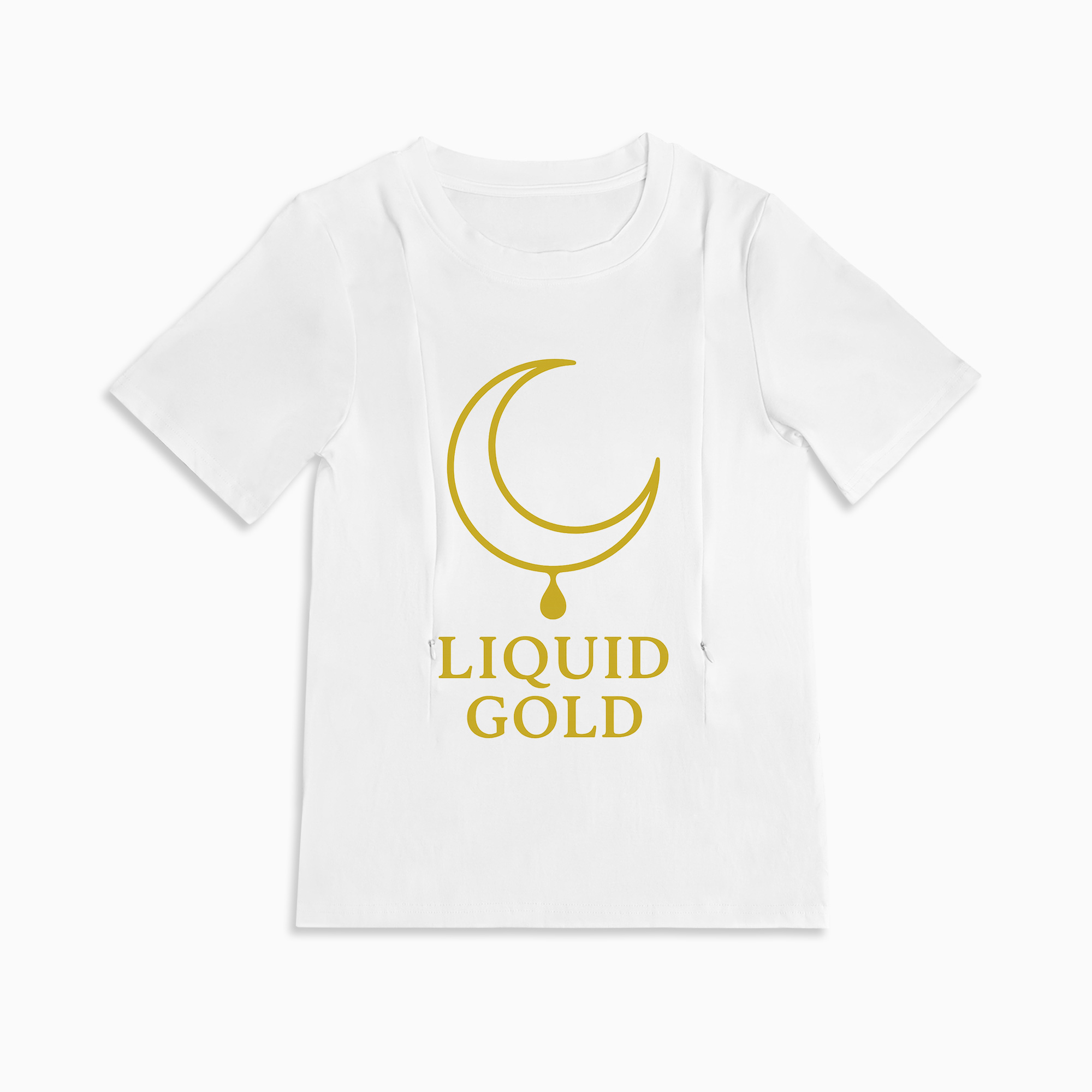 Totkeeps "liquid Gold" Tee | The Perfect Zipper Nursing Shirt