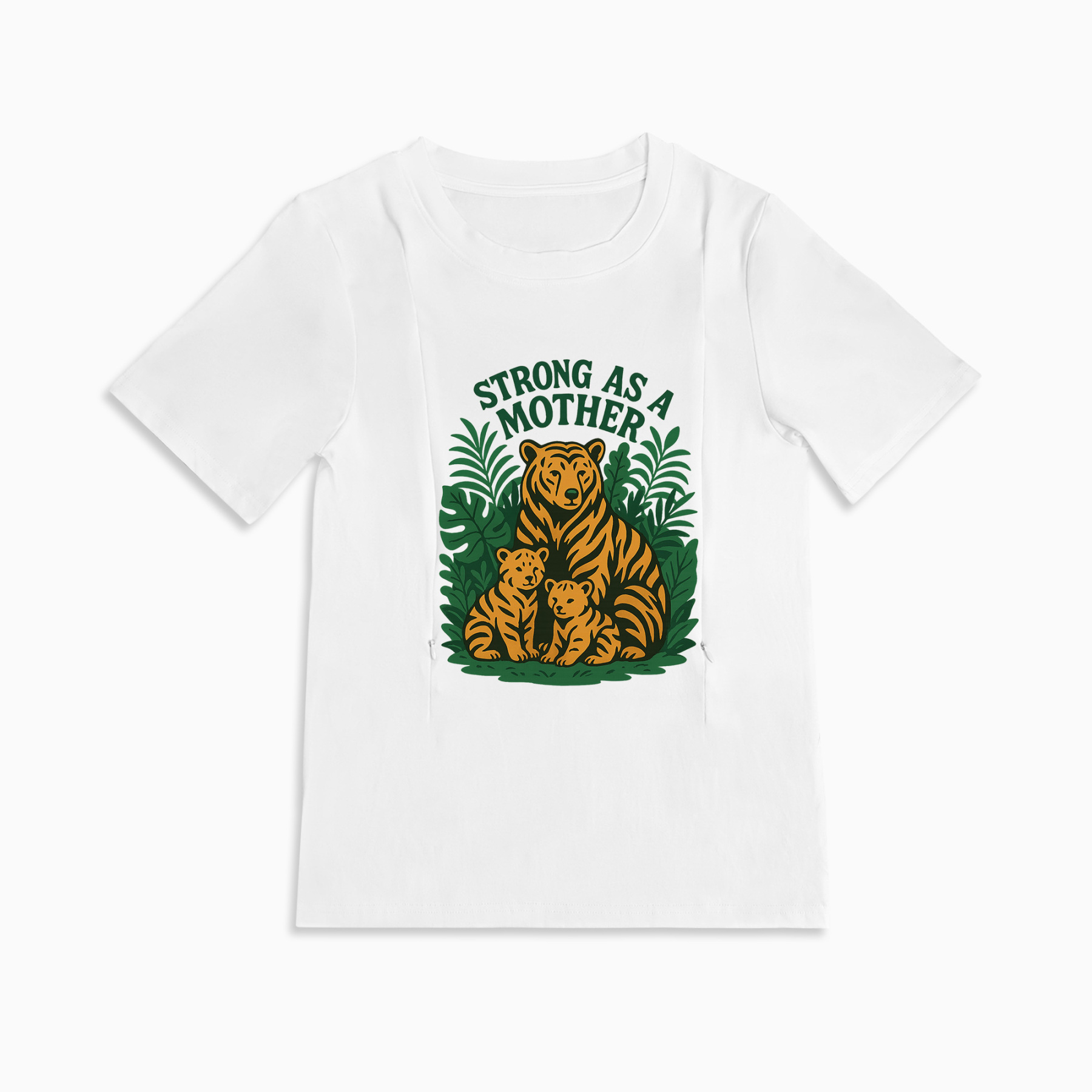 Zipper Nursing Top for Breastfeeding | Strong as a Mother Graphic