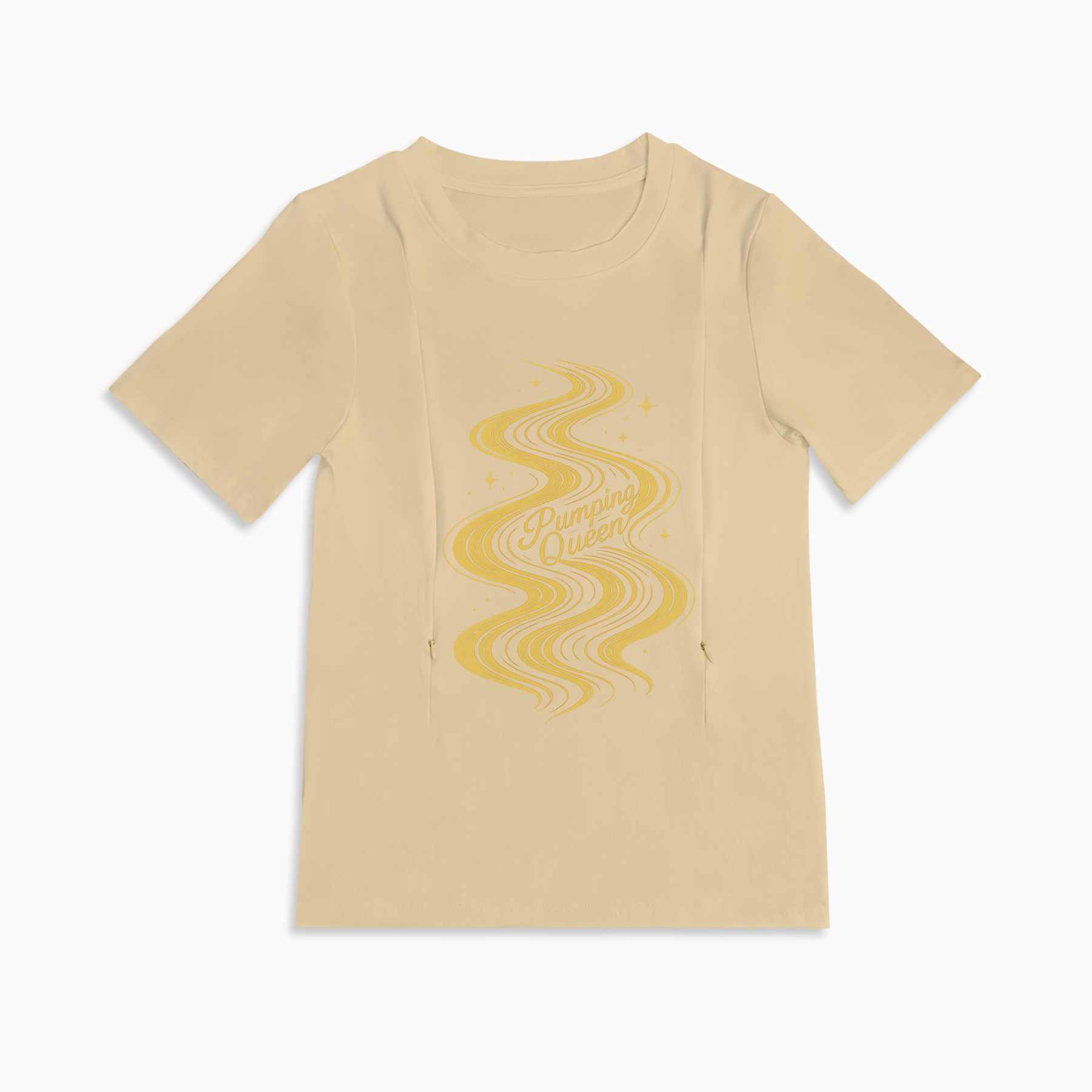 totkeeps Nursing Wear | The "Pumping Queen" Zipper Tee for Moms