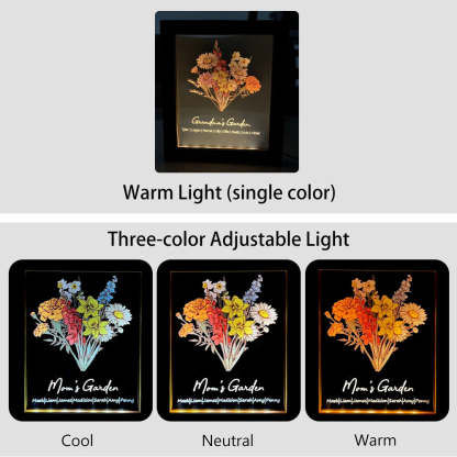 50%OFF Birth Month Flower Personalized LED Night Light