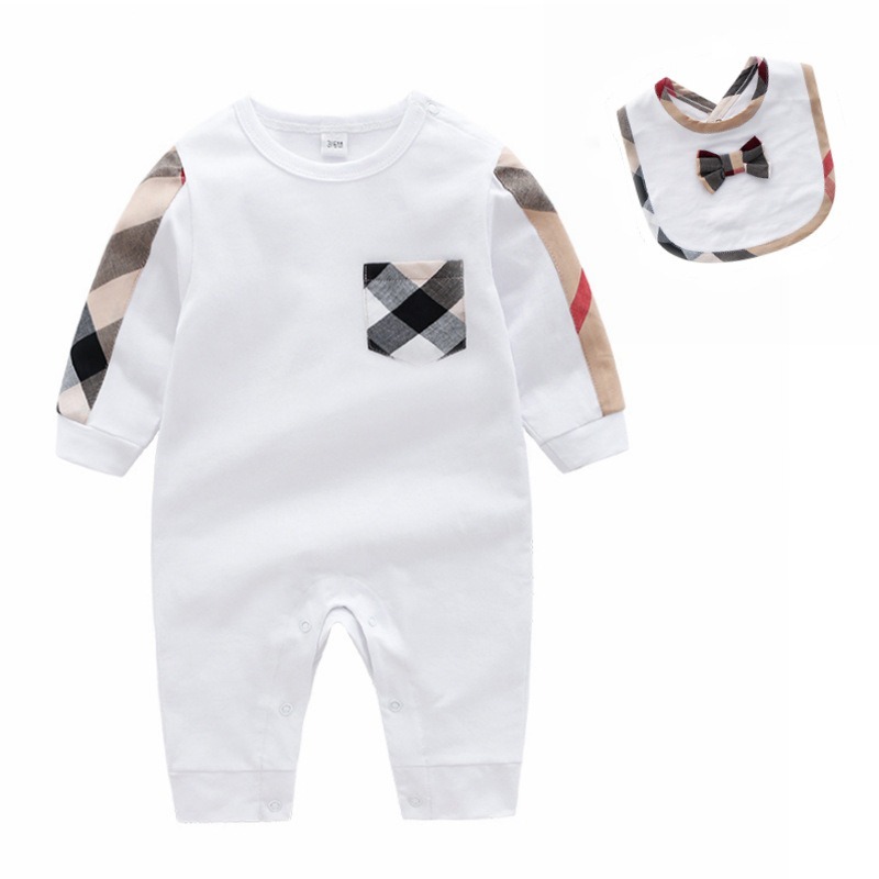 2pcs Baby Boy Cotton Short-Sleeve Jumpsuits