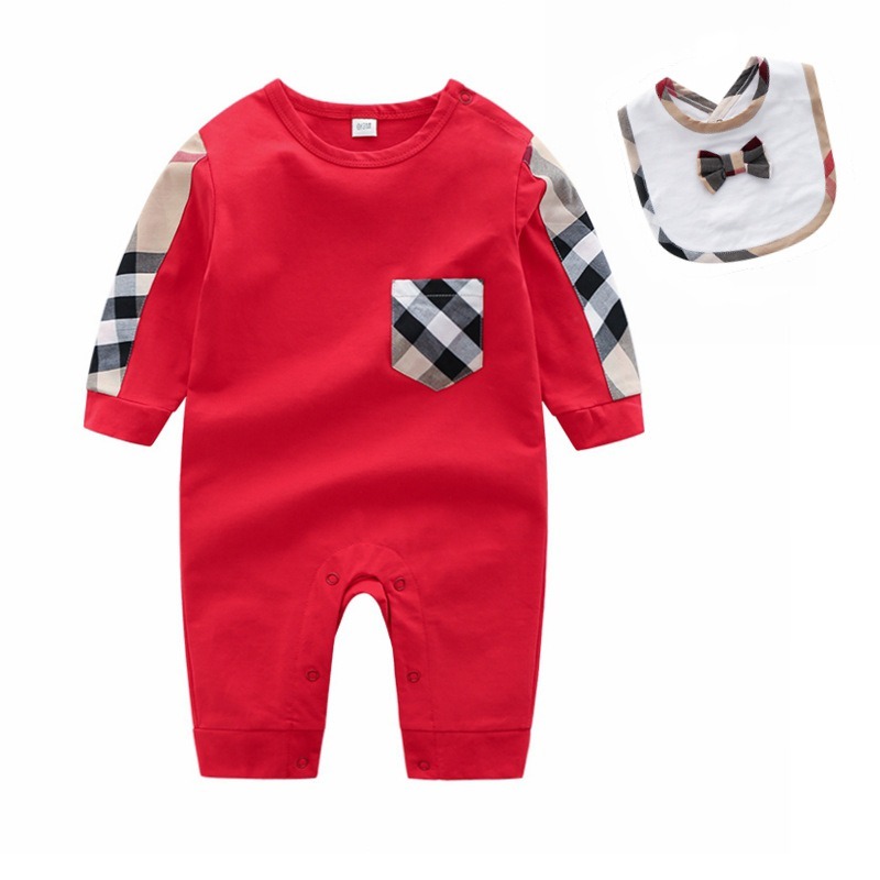 2pcs Baby Boy Cotton Short-Sleeve Jumpsuits