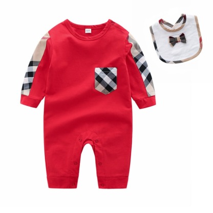 2pcs Baby Boy Cotton Short-Sleeve Jumpsuits