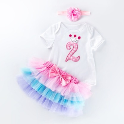 3pcs Baby Girl Tutu Dresses Set