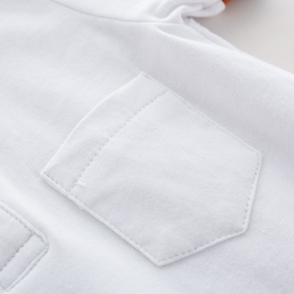 Baby Boy Short-Sleeve Button-Down Jumpsuits