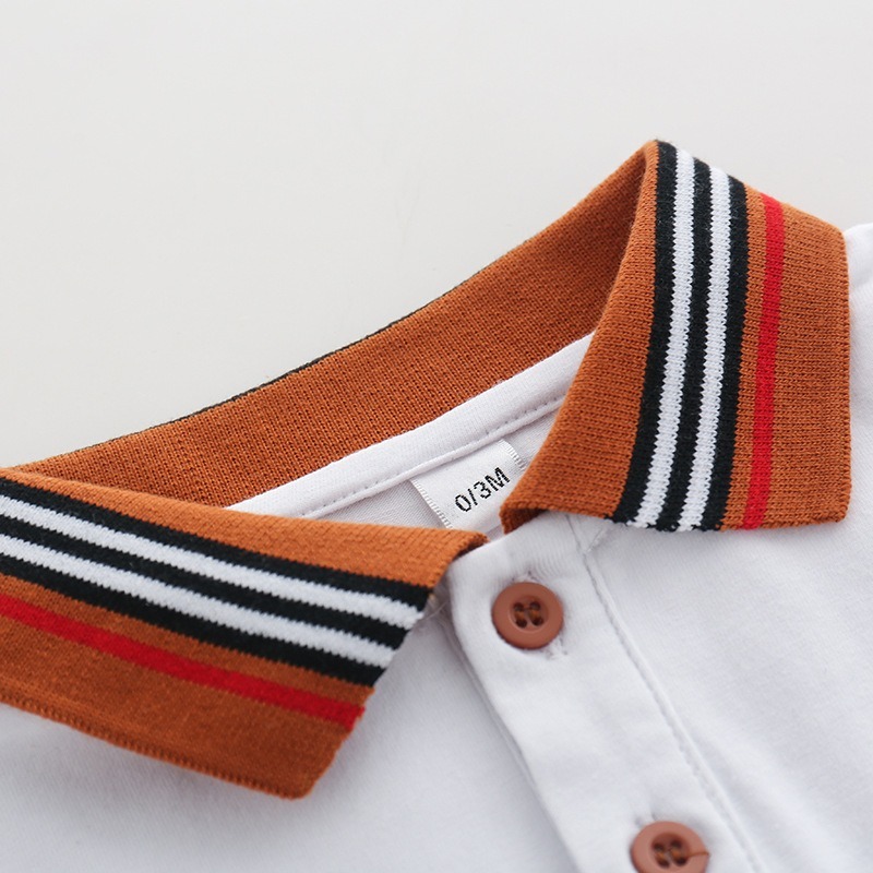 Baby Boy Short-Sleeve Button-Down Jumpsuits