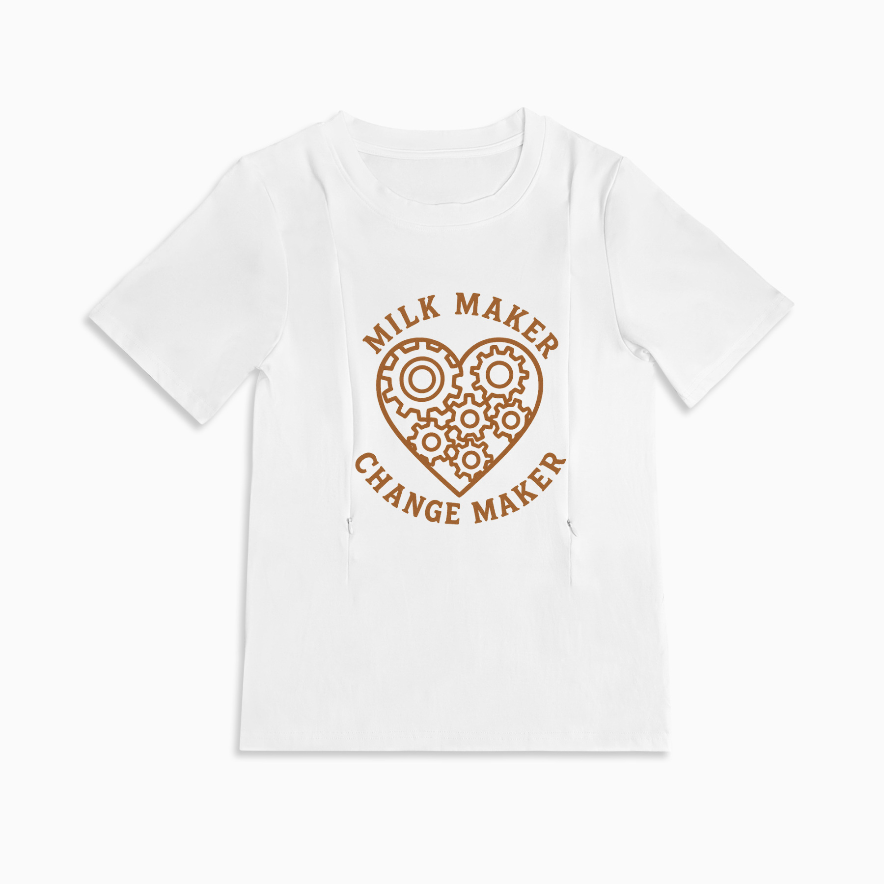 totkeeps Milk Maker & Change Maker Tee | Discreet Zippers for Nursing