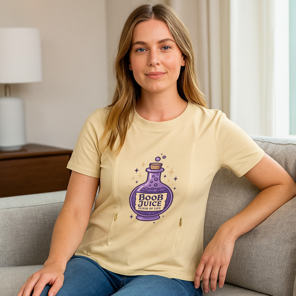 Nursing T-Shirt for Moms | Fun Boob Juice Graphic | Ult | brand