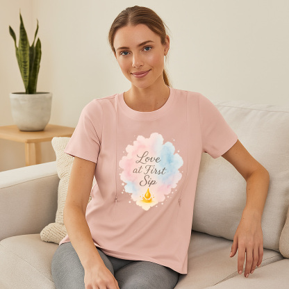 Totkeeps "Love at First Sip" Nursing Shirt | Soft Cotto | brand