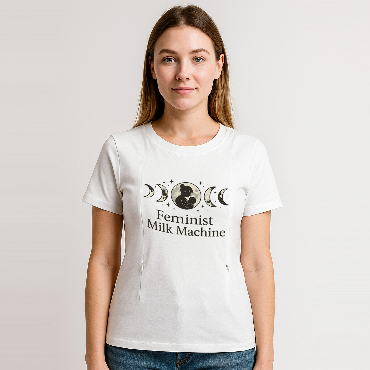 Postpartum Wardrobe Essential | Feminist Milk Machine Z | brand