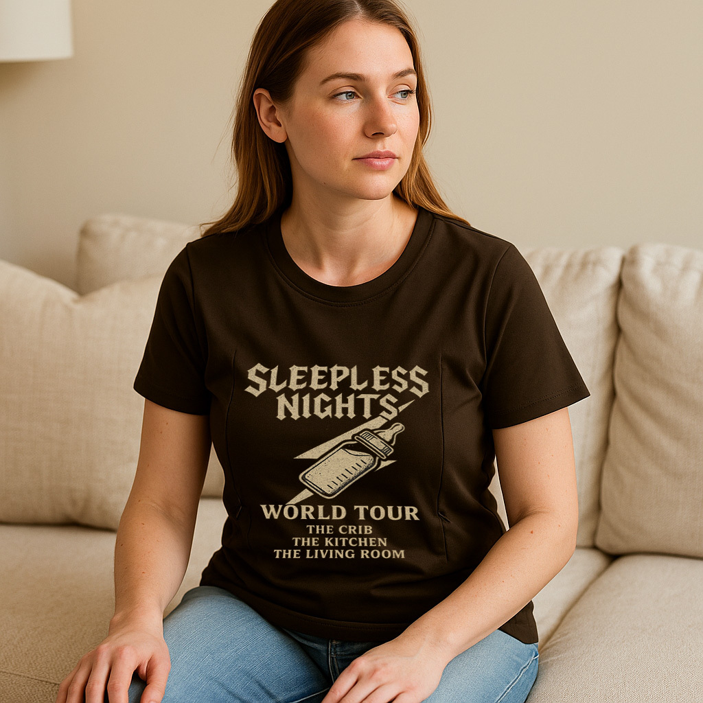 Mom Life Nursing Tee | "Sleep? Never Heard of Her" | Hi | brand