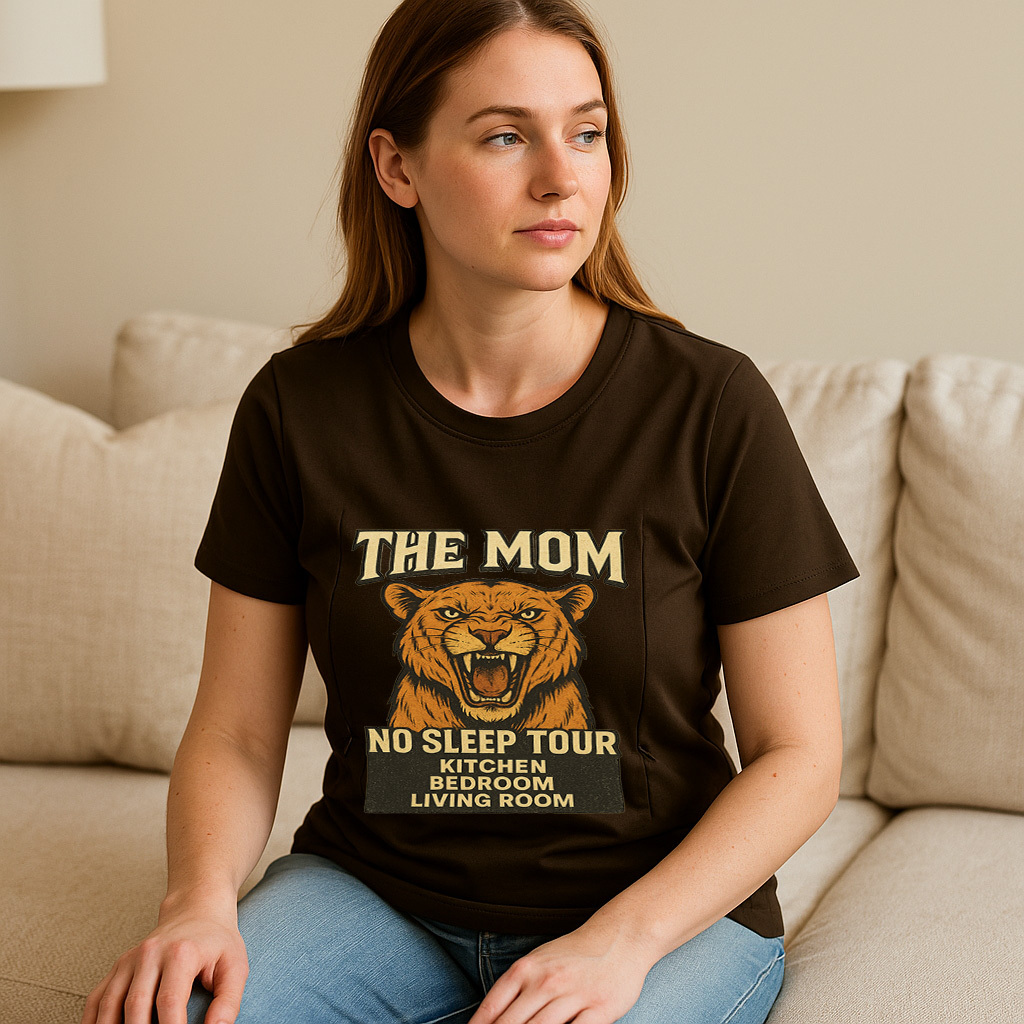 Soft Cotton Mama Tee | "Yes They're Real" Slogan | Side | brand