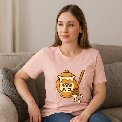 Cheeky Breastfeeding Tee with Side Zipper | Boob Juice  | brand