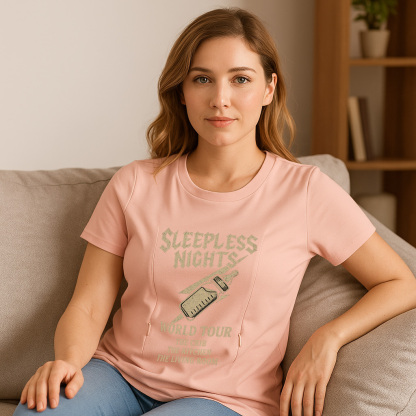 Mom Life Nursing Tee | "Sleep? Never Heard of Her" | Hi | brand